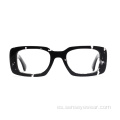 Diseño vintage cuadrado bisel acetato marco óptico gafas ópticas